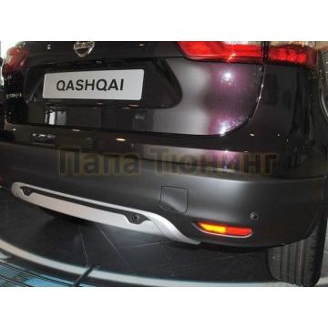 Декоративная накладка заднего бампера со штатными датчиками парковки OEM Tuning для Nissan Qashqai 2014-2019