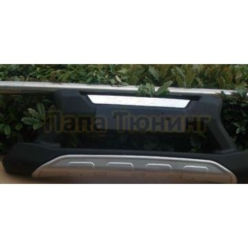 Декоративная накладка переднего бампера OEM Tuning для Nissan X-Trail 2015-
