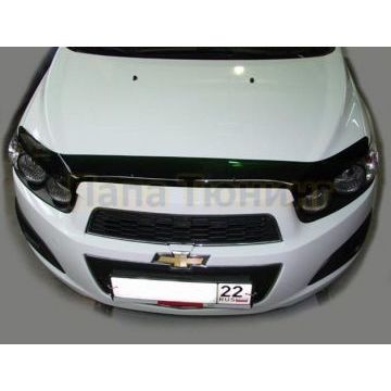 Дефлектор капота SIM для Chevrolet Aveo 2012-2015