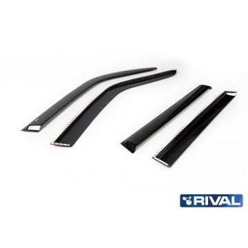 Дефлекторы окон Rival поликарбонат 4 штуки для Chevrolet Niva 2002-