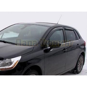 Дефлекторы боковых окон SIM 4 штуки для Citroen C4 2011-
