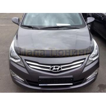 Дефлектор капота SIM для седана и хетчбека для Hyundai Solaris 2014-2017