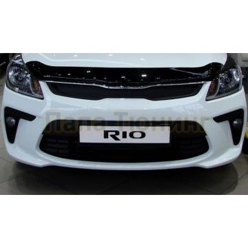Дефлектор капота SIM темный для Kia Rio 2017-