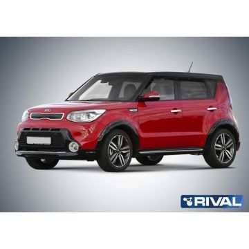 Дефлекторы окон Rival акрил 4 штуки на хетчбек 5 дверей для Kia Soul 2014-2019