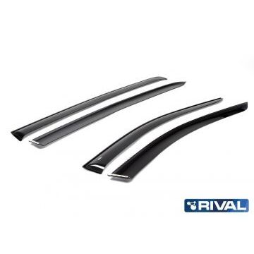 Дефлекторы окон Rival акрил 4 штуки для Kia Sportage 2016-