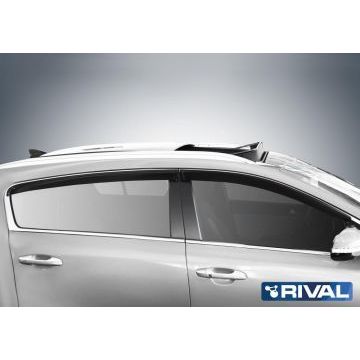 Дефлекторы окон Rival акрил 4 штуки для Kia Sportage 2016-