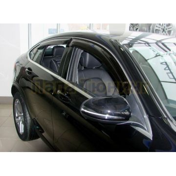 Дефлекторы окон SIM тёмные 4 штуки на купе для Mercedes-Benz GLC 2016-