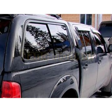 Дефлекторы боковых окон SIM 4 штуки для Nissan Navara 2005-2015