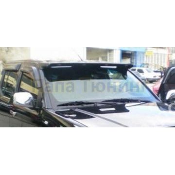 Дефлектор лобового стекла с установкой на герметик под покраску Omsa_Line для Nissan Navara 2005-2009