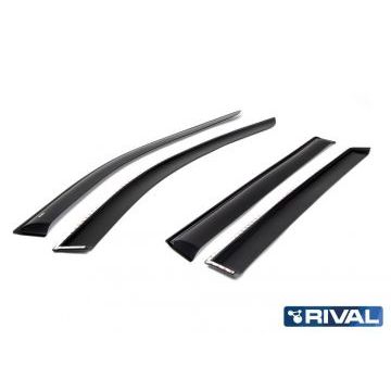 Дефлекторы окон Rival акрил 4 штуки для Nissan X-Trail T32 2015-