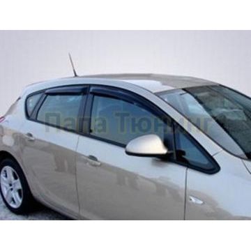Дефлекторы боковых окон SIM 4 штуки для седана и хетчбека для Opel Astra J 2010-