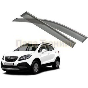 Дефлекторы окон с хромированным молдингом OEM Tuning для Opel Mokka 2012-
