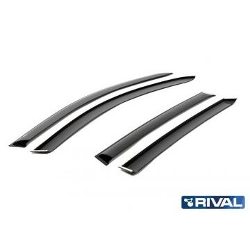 Дефлекторы окон Rival поликарбонат 4 штуки для Renault Duster 2011-