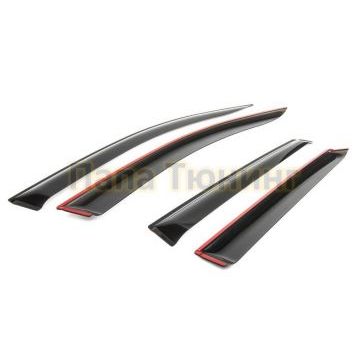 Дефлекторы окон Rival Premium оргстекло 4 штуки для Renault Kaptur 2016-