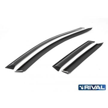 Дефлекторы окон Rival акрил 4 штуки для Renault Kaptur 2016-