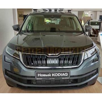 Дефлектор капота SIM тёмный для Skoda Kodiaq 2017-