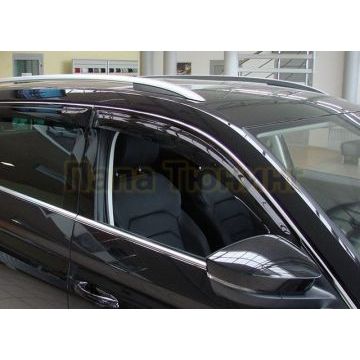 Дефлекторы окон SIM тёмные 4 штуки для Skoda Kodiaq 2017-