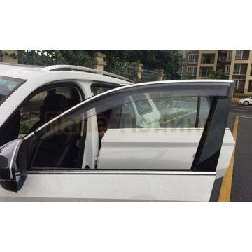 Дефлекторы окон с нержавеющим молдингом OEM Tuning для Skoda Kodiaq 2017-