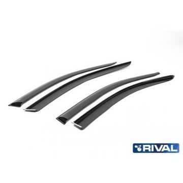 Дефлекторы окон Rival поликарбонат 4 штуки на лифтбек для Skoda Octavia A7 2013-