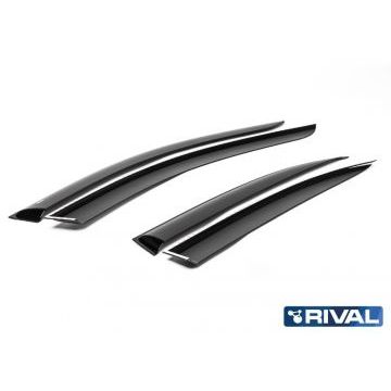 Дефлекторы окон Rival поликарбонат 4 штуки на лифтбек для Skoda Rapid 2012-