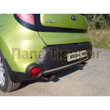 Декоративный глушитель 120-60 мм ТСС для Kia Soul 2014-2019