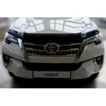 Дефлектор капота SIM тёмный для Toyota Fortuner 2017- Дефлектор капота SIM тёмный для Toyota Fortuner 2017-