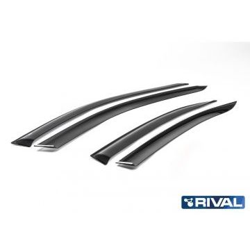 Дефлекторы окон Rival акрил 4 штуки на седан для Volkswagen Jetta 6 2011-2018