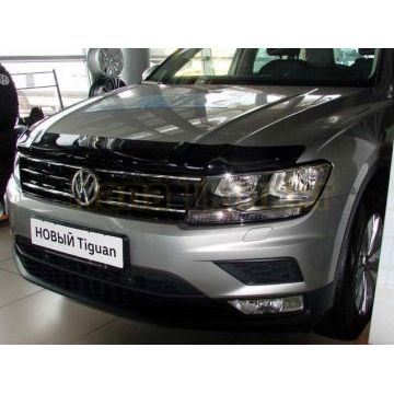 Дефлектор капота SIM темный для Volkswagen Tiguan 2016-2020