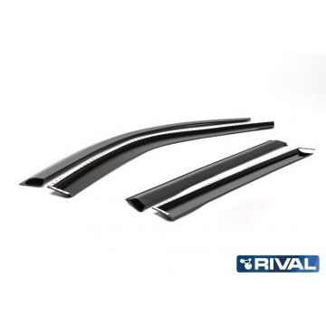 Дефлекторы окон Rival поликарбонат 4 штуки на универсал для Lada Kalina/Kalina 2 2004-2018