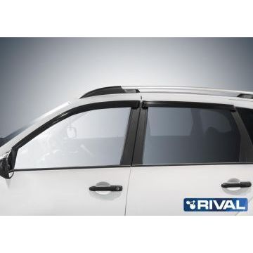 Дефлекторы окон Rival поликарбонат 4 штуки на универсал для Lada Kalina/Kalina 2 2004-2018