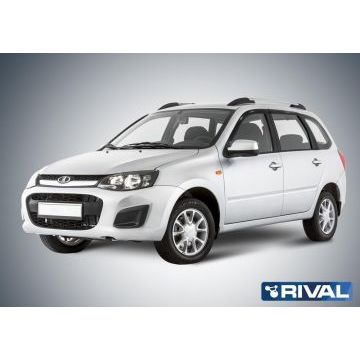 Дефлекторы окон Rival поликарбонат 4 штуки на универсал для Lada Kalina/Kalina 2 2004-2018