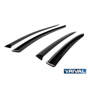 Дефлекторы окон Rival поликарбонат 4 штуки на седан для Lada Vesta 2015-