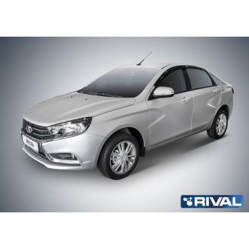 Дефлекторы окон Rival поликарбонат 4 штуки на седан для Lada Vesta 2015-