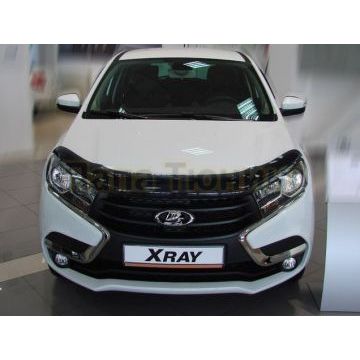 Дефлектор капота темный SIM для Lada X-RAY 2016- Дефлектор капота темный SIM для Lada X-RAY 2016-