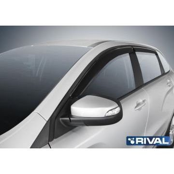 Дефлекторы окон Rival поликарбонат 4 штуки на хетчбек 5 дверей для Lada X-RAY 2016-