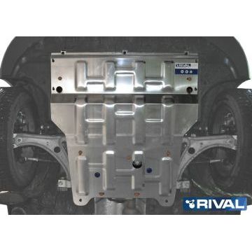 Защита картера + КПП алюминий 4 мм RIVAL для Audi Q3, V - 2.0; 2.0d 2011-2019