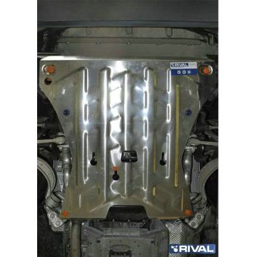 Защита картера + КПП алюминий 4 мм Rival для Audi Q5, V - все 2008-2012/Audi Q5, V - все 2012-2017