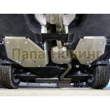 Защита бака ТСС алюминий 4 мм комплект 2 штуки для Audi Q5 2016- Защита бака ТСС алюминий 4 мм комплект 2 штуки для Audi Q5 2016-