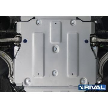 Защита КПП алюминий 4 мм RIVAL для Audi A6 Allroad, V - 3.0d (249 л.с.) 2018-/Audi A6, V - 3.0 (340 л.с.); 2.0 (245 л.с.); 2.0d (190 л.с.) 2018-/Audi A7, V - 3.0 (340 л.с.) 2018-/Audi Q5, V - 2.0 2017-2020/Audi Q5, V - 2.0 2021-