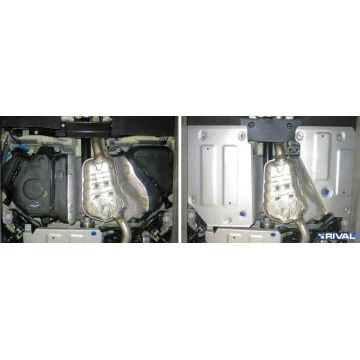 Защита топливного бака Rival для 2,0 АКПП алюминий 4 мм для Audi Q5 2016-