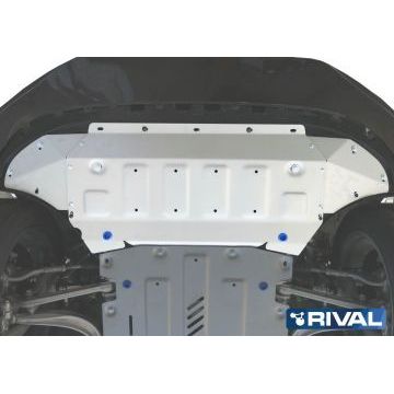 Защита + картера алюминий 4 мм Rival для Audi Q7, V - 3.0d 45TDI 2020-/Audi Q7, V - 3.0; 3.0d 2015-