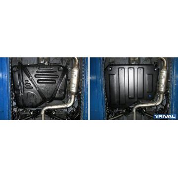 Защита топливного бака Rival для 2,0 сталь 2 мм на передний привод для Chery Tiggo 5 2014-