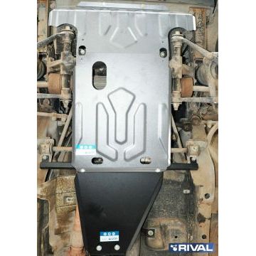 Защита картера Rival для 1,7 алюминий 4 мм из 2-х частей для Chevrolet Niva 2002-