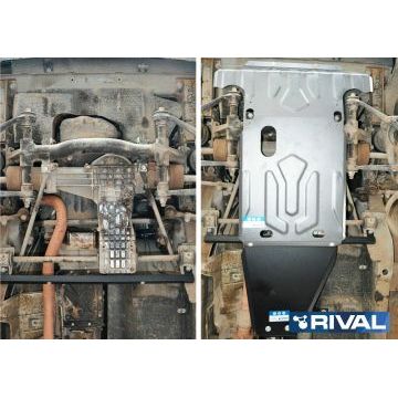 Защита картера Rival для 1,7 алюминий 4 мм из 2-х частей для Chevrolet Niva 2002-