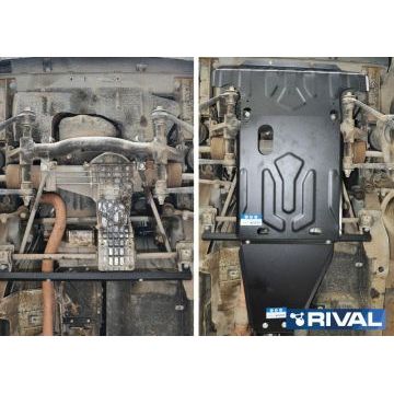 Защита картера Rival для 1,7 сталь 2 мм из 2-х частей для Chevrolet Niva 2002-
