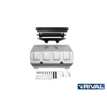 Защита радиатора Rival алюминий 4 мм для Mitsubishi L200, V - 2.4d; 2,4d H.P.; выводим 2015- 2019