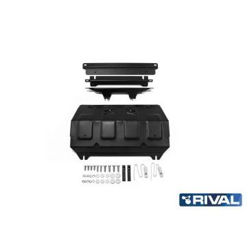 Защита радиатора Rival сталь 2 мм для Mitsubishi Pajero Sport, V - 3.0; 2.4d; выводим 2016-