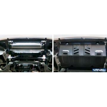 Защита радиатора Rival сталь 2 мм для Mitsubishi Pajero Sport, V - 3.0; 2.4d; выводим 2016-