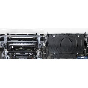 Защита радиатора Rival сталь 2 мм для Mitsubishi Pajero Sport, V - 3.0; 2.4d 2016-