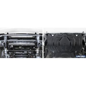 Защита радиатора Rival сталь 2 мм для Mitsubishi Pajero Sport, V - 3.0; 2.4d 2016-